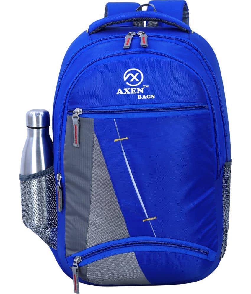 AXEN BAGS - Blue Polyester Backpack ( 30 Ltrs ) - Handbags | Buy online on ZillyBuy
