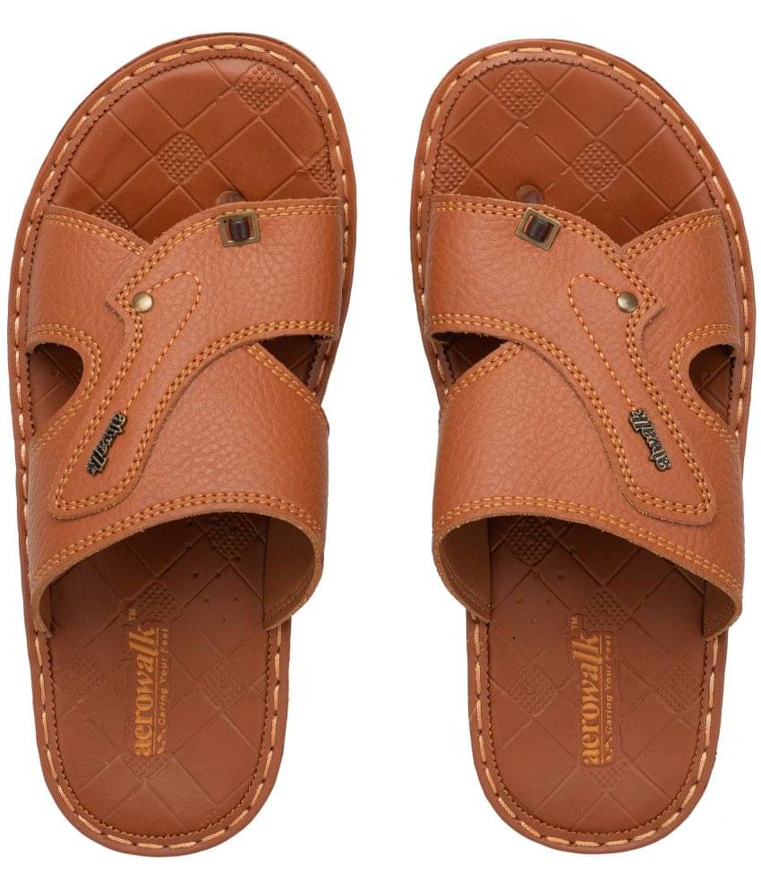     			Aerowalk - Rust Men's Leather Slipper