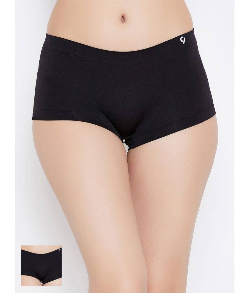 C9 Airwear Pack of 2 Nylon Solid Women's Boy Shorts ( Black )     			C9 Airwear Pack of 2 Nylon Solid Women's Boy Shorts ( Black )