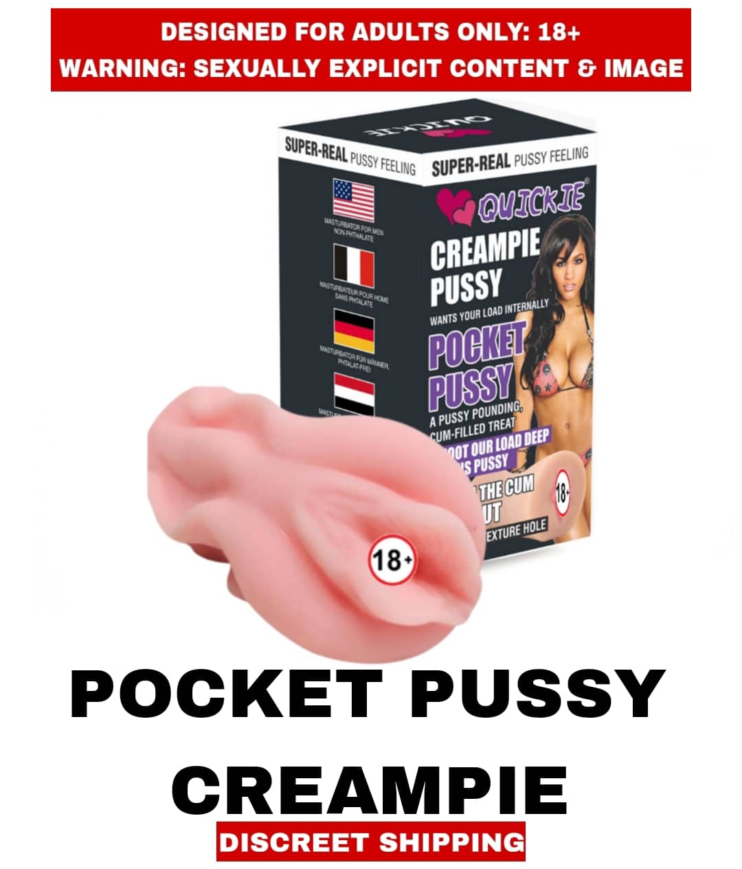 Creampie Pocket Pussy Masturbator For Men