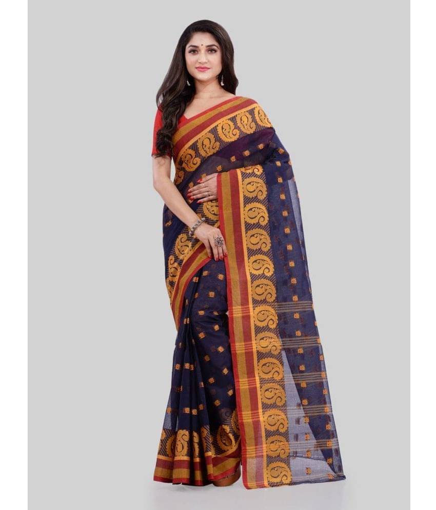 Desh Bidesh Cotton Printed Saree Without Blouse Piece ( Navy Blue ) Desh Bidesh Cotton Printed Saree Without Blouse Piece ( Navy Blue )