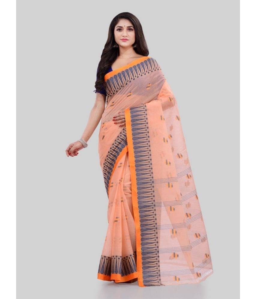 Desh Bidesh Cotton Printed Saree Without Blouse Piece ( Orange ) Desh Bidesh Cotton Printed Saree Without Blouse Piece ( Orange )