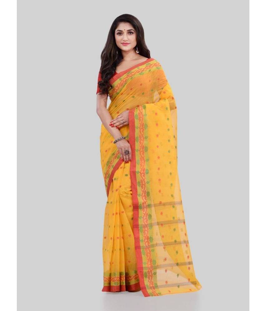 Desh Bidesh Cotton Embroidered Saree Without Blouse Piece ( Yellow )     			Desh Bidesh Cotton Embroidered Saree Without Blouse Piece ( Yellow )