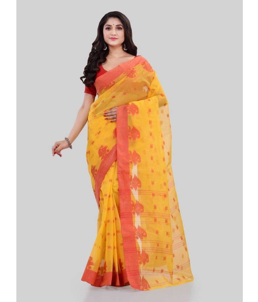 Desh Bidesh Cotton Printed Saree Without Blouse Piece ( Yellow ) Desh Bidesh Cotton Printed Saree Without Blouse Piece ( Yellow )