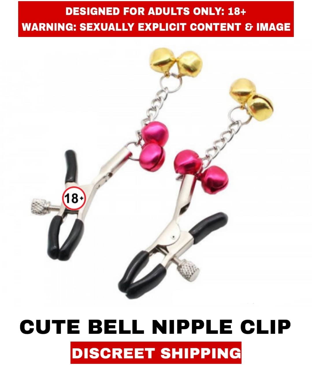 FEMALE ADULT SEX TOYS CUTIE BELL NIPPLE CLIPS For Women