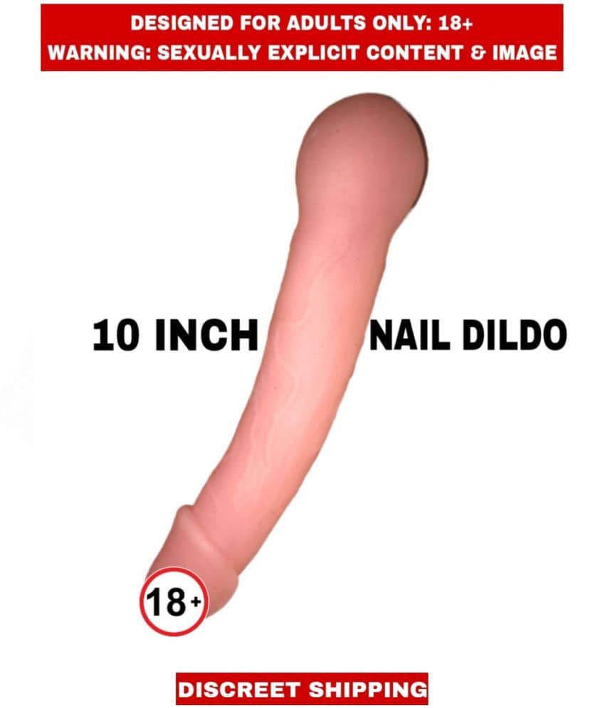 FEMALE ADULT SOLID RUBBER NAIL 10Inch DILDO For Women