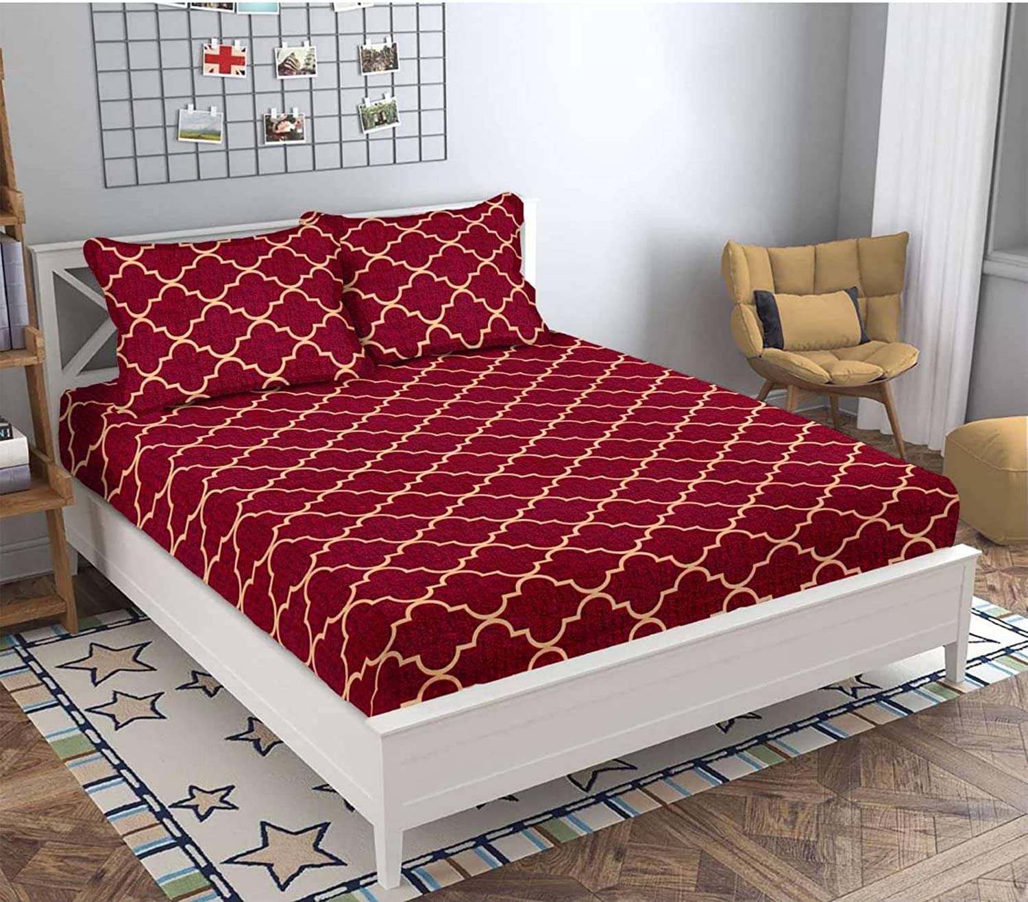 Home Solution Polyester Double Bedsheet ( Multicolor ) Home Solution Polyester Double Bedsheet ( Multicolor )