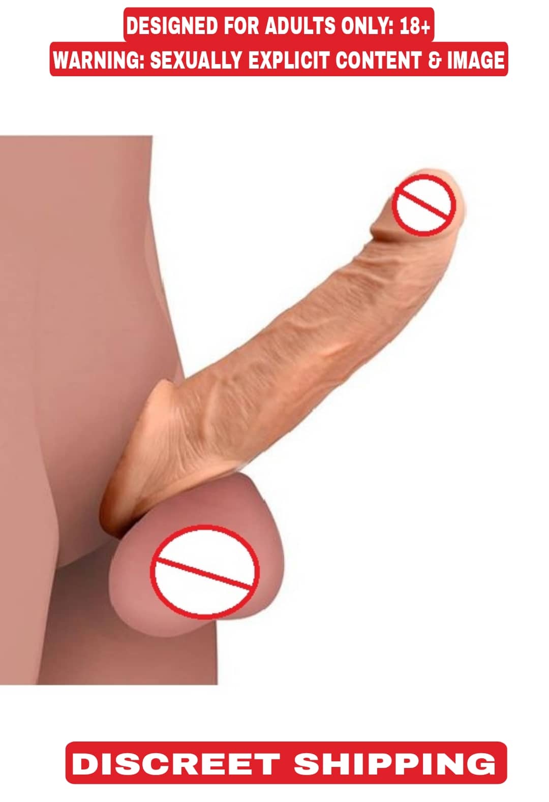 KAMAHOUSE 8.75 INCH 2 HOLE JUMBO EXTEDER CONDOOM PENIS SLEEVE FOR MEN