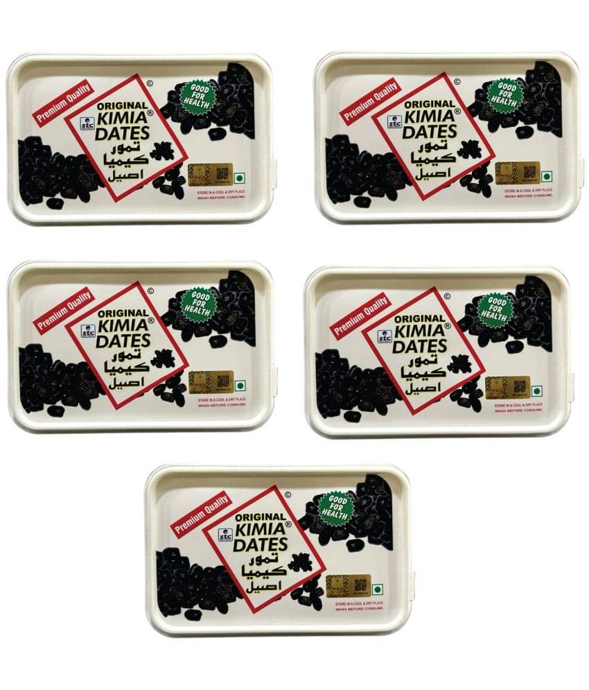     			Kimia Dates Original Mazafati Dates Juicy & Delicious Khajoor Rich In Fibre 400 gm (Pack of 5)