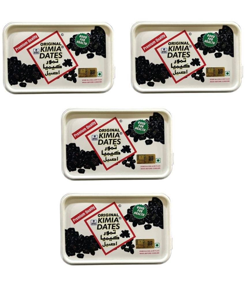     			Kimia Dates Original Mazafati Dates Juicy & Delicious Khajoor Rich In Fibre 400 gm (Pack of 4)