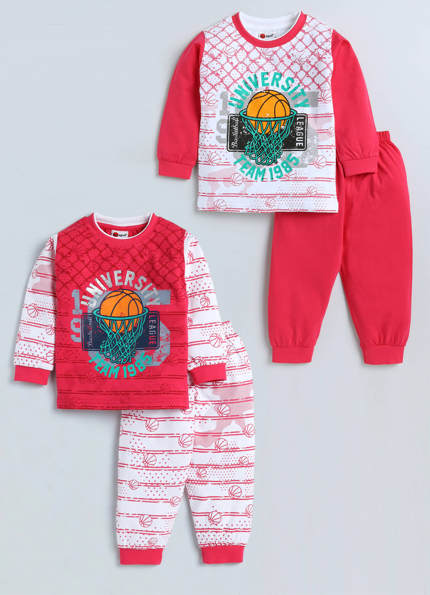 Mars Infiniti Pack of 2 Boys Cotton T-Shirt & Trackpants Set ( Pink ) Mars Infiniti Pack of 2 Boys Cotton T-Shirt & Trackpants Set ( Pink )