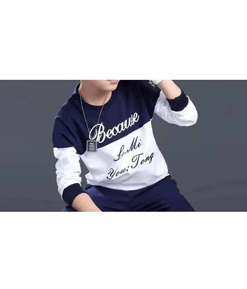 atlans Pack of 2 Boys Cotton Blend T-Shirt ( Navy )