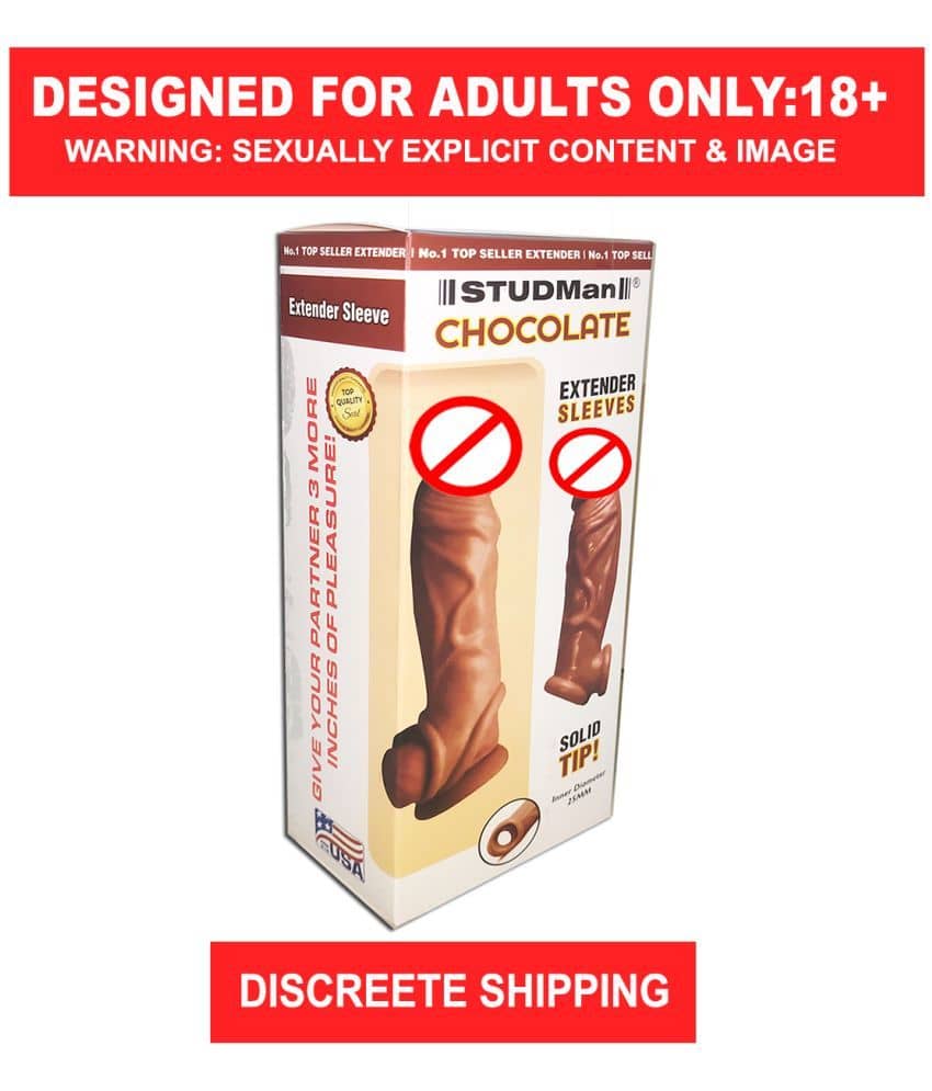 7 inch INDIAN DARK CHOCOLATE JUMBO REUSABLE CONDOM WASHABLE PENIS EXTENDER CONDOM