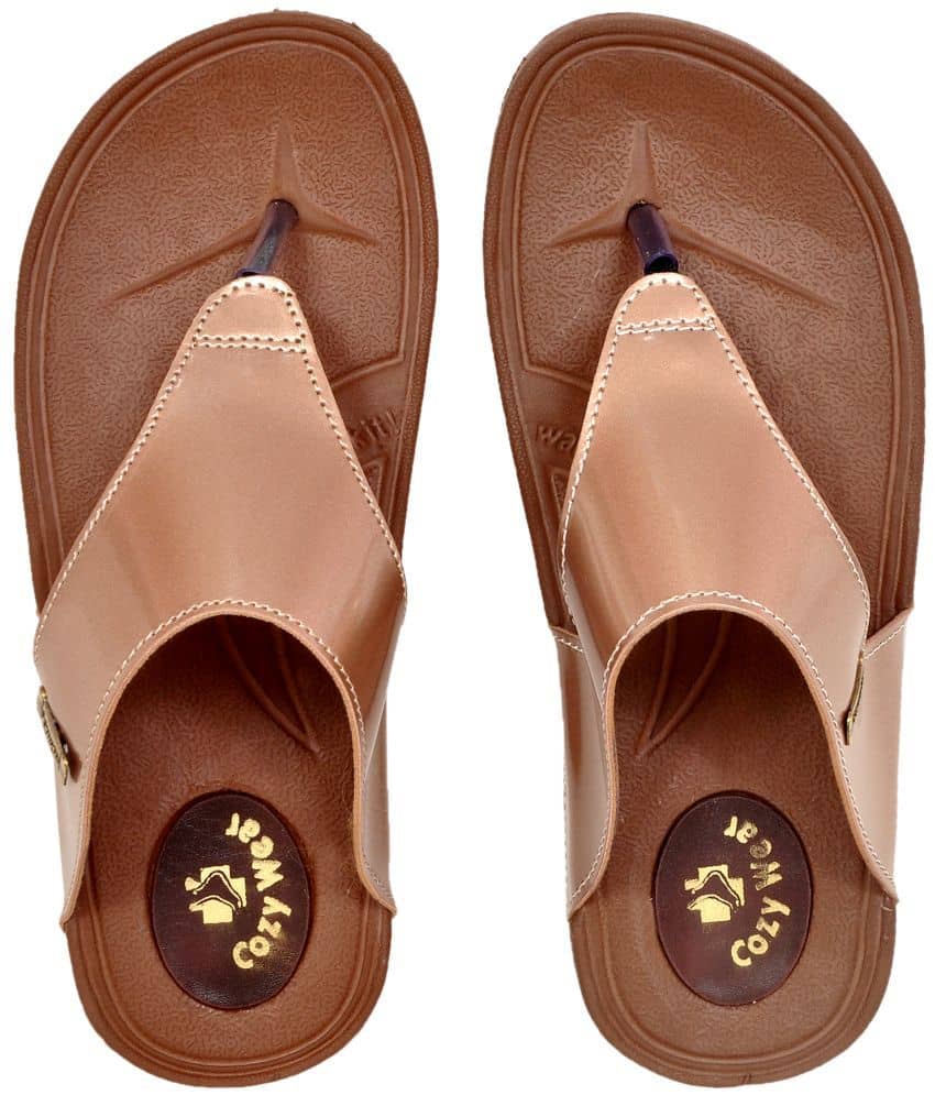 Cozy Wear - Rose Gold Women's Thong Flip Flop