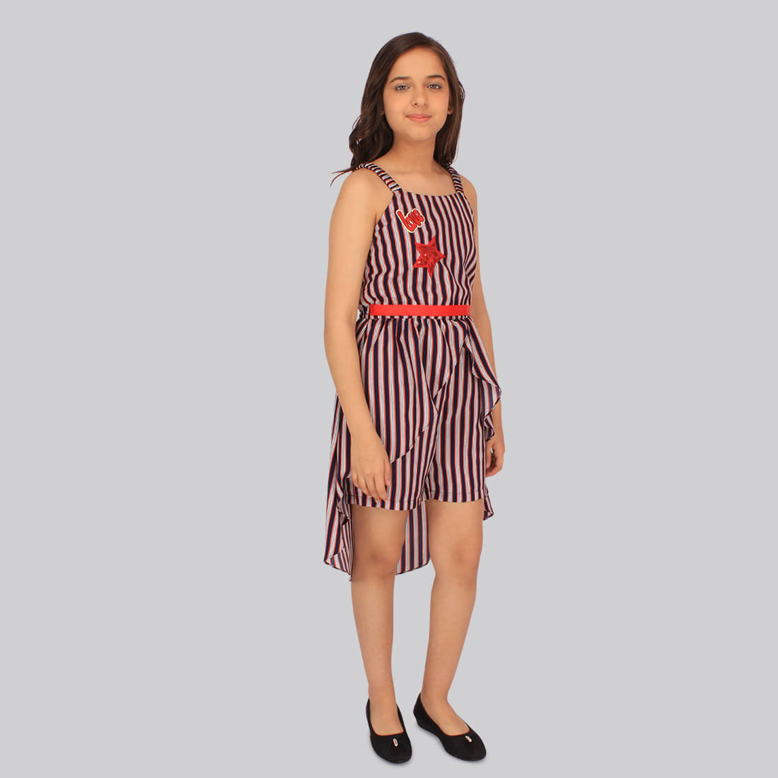     			Cutecumber Girls Georgette Jumpsuit ( Pack of 1 , Navy )