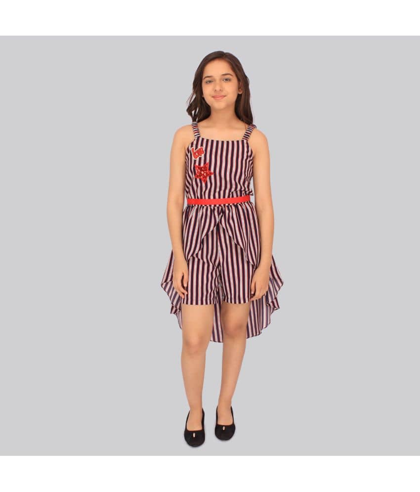 Cutecumber Girls Georgette Jumpsuit ( Pack of 1 , Navy )