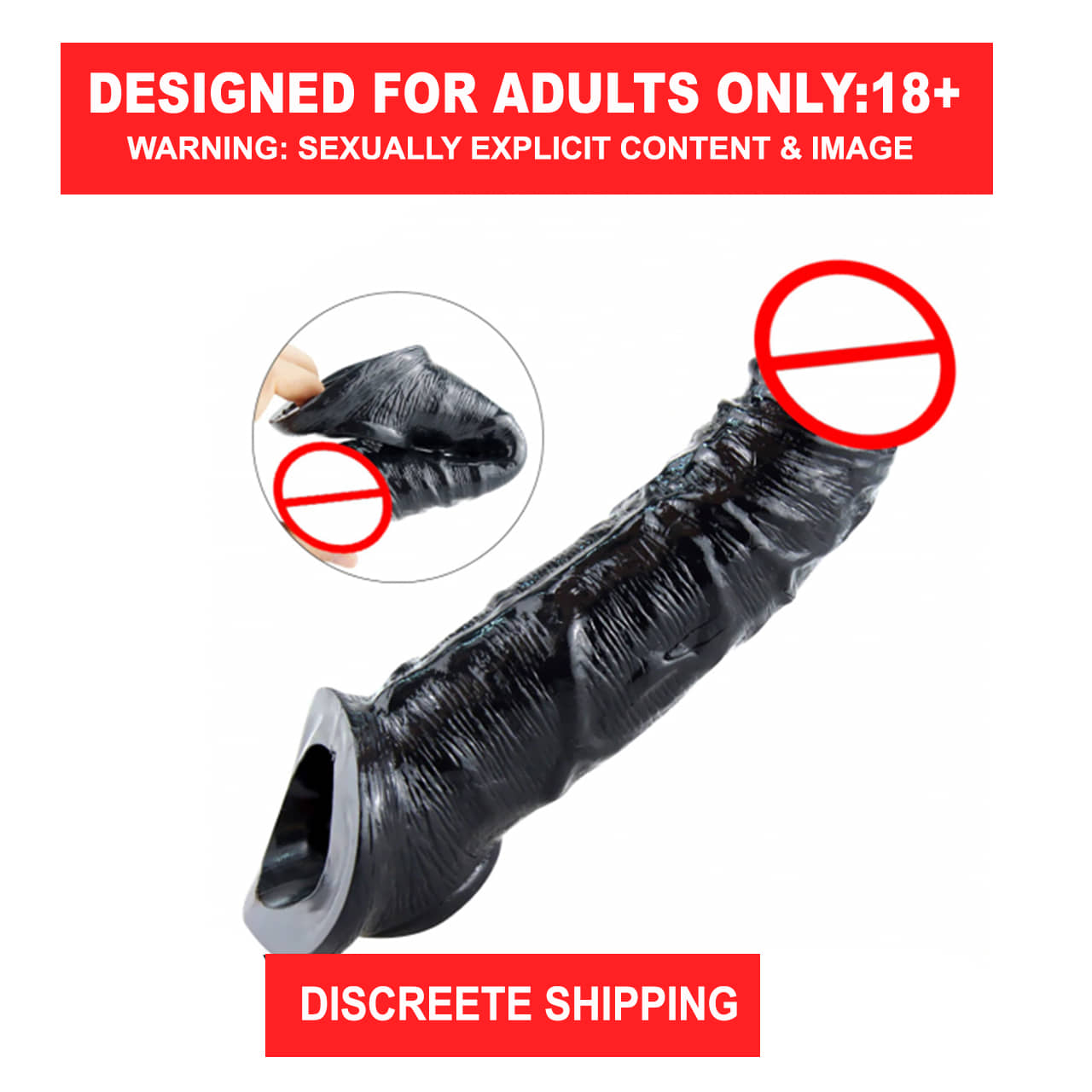 KING SIZE JUMBO 9 Inch Penis Extender Dragons Reusable Condom Washable Condom Silicone Condom