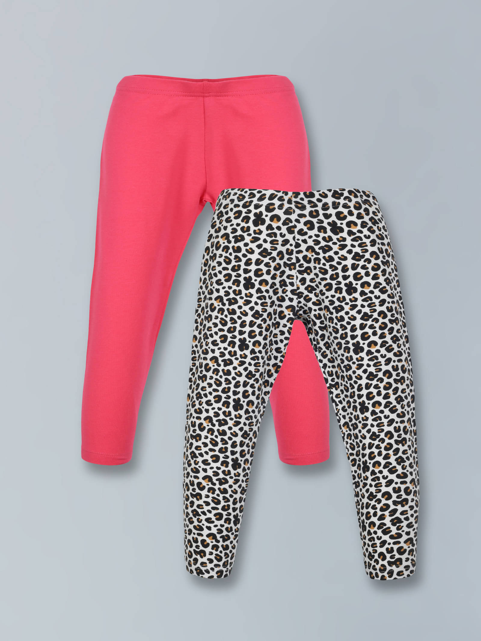     			PLUM TREE Pack of 2 Girls Cotton Spandex Leggings ( Black )