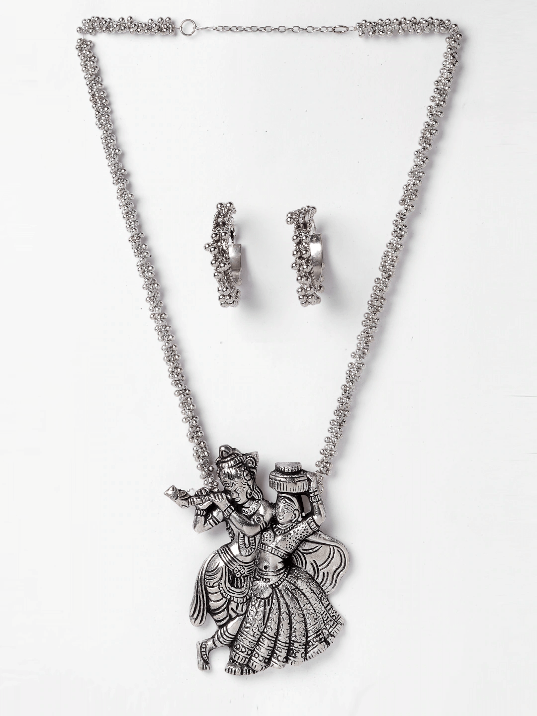     			PUJVI - Silver Alloy Necklace Set ( Pack of 1 )