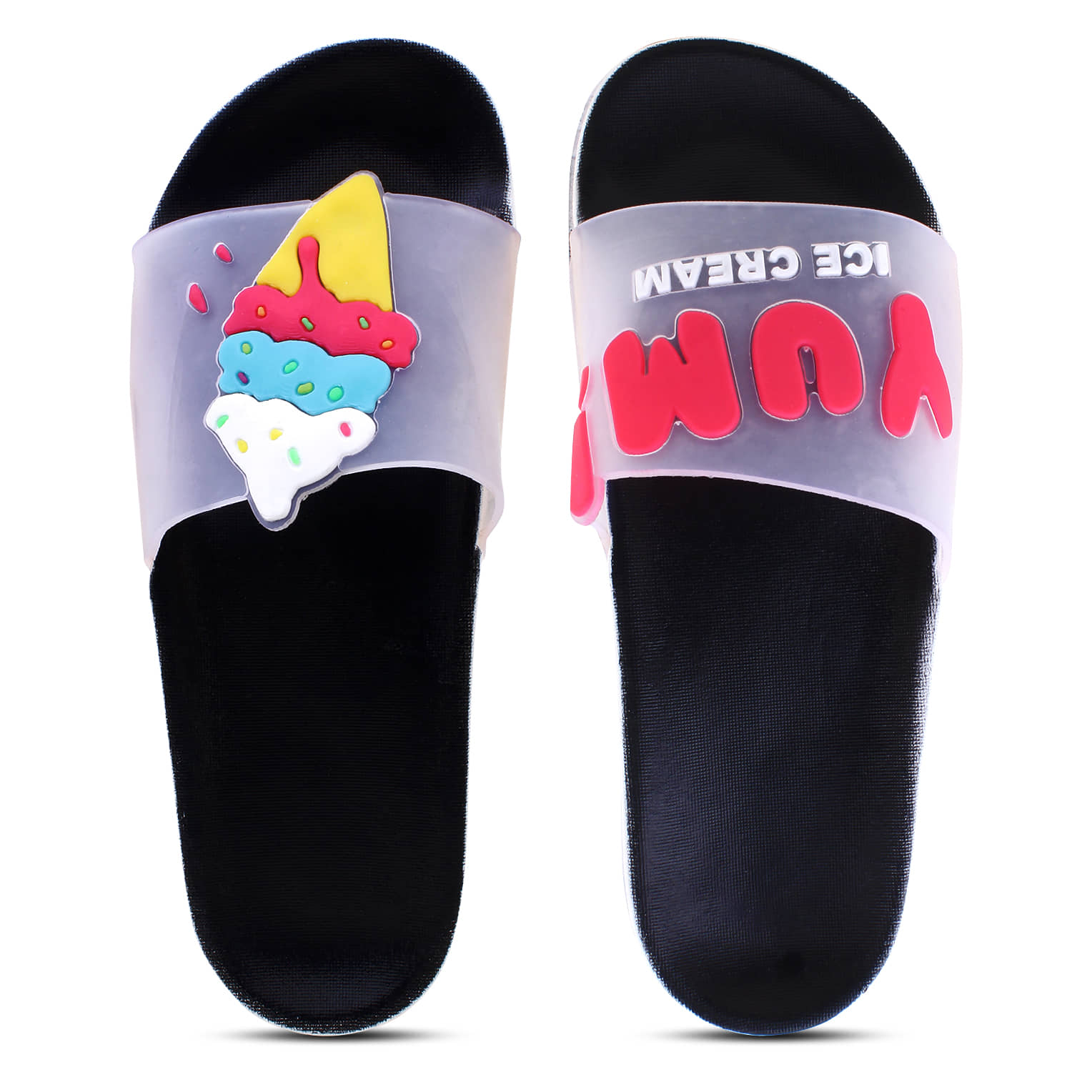 Pampy Angel - Black Women's Slide Flip flop