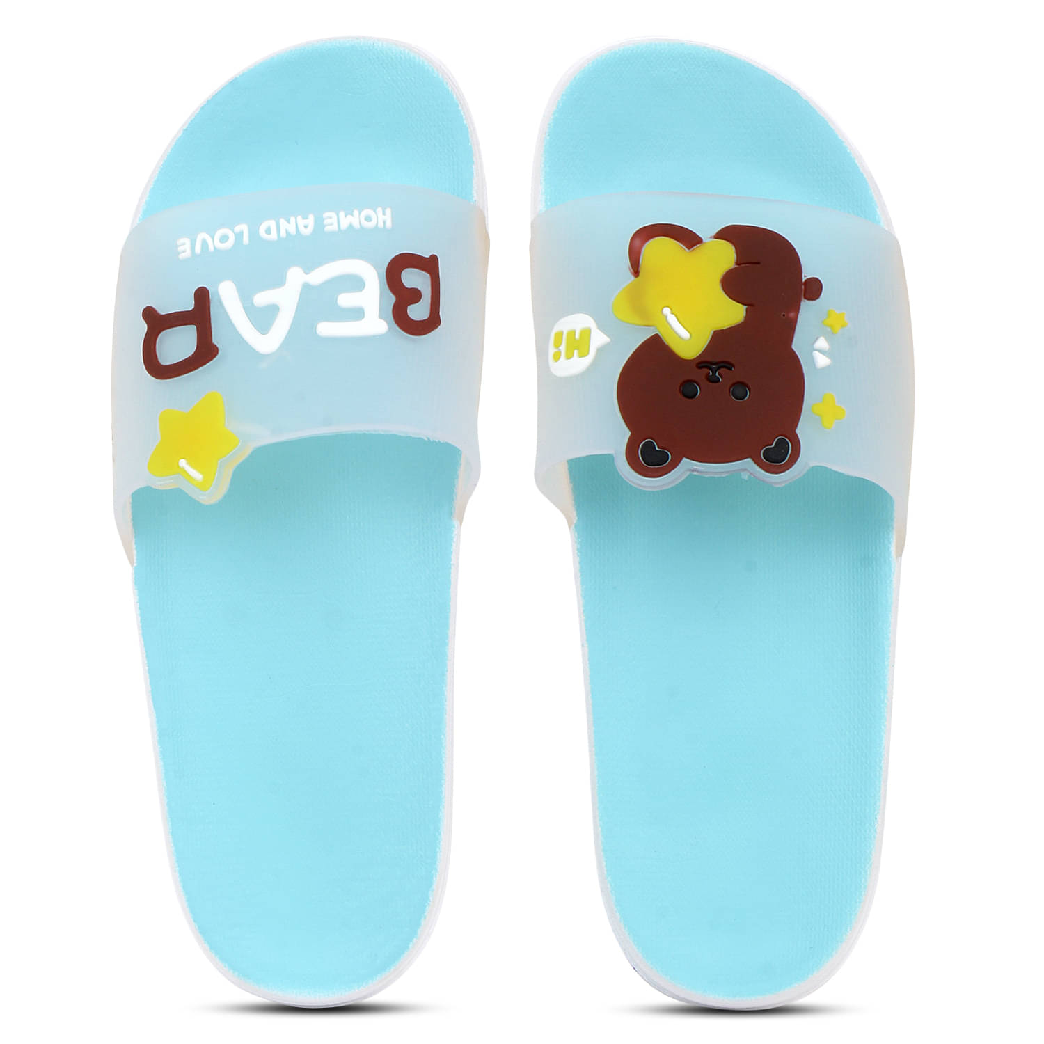 Pampy Angel - Blue Women's Slide Flip flop     			Pampy Angel - Blue Women's Slide Flip flop