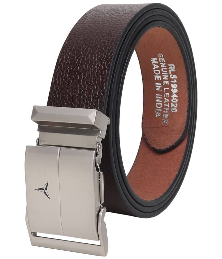 SILKSHOPPING - Brown 100% Leather Men's Formal Belt ( Pack of 1 )