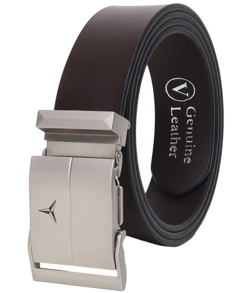 SILKSHOPPING - Brown 100% Leather Men's Formal Belt ( Pack of 1 )