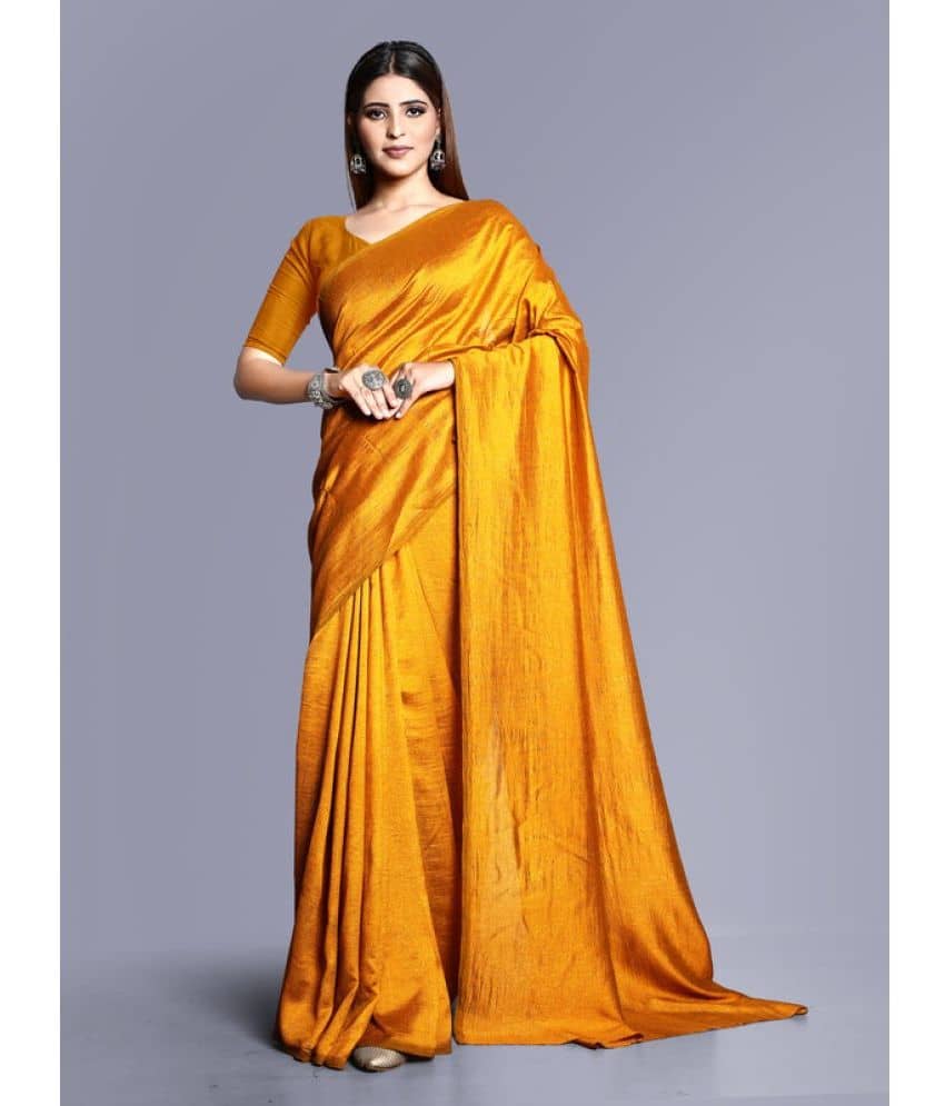 Sanjana Silk Georgette Solid Saree With Unstitched Blouse Piece ( Green ) - Sarees | Buy online on ZillyBuy