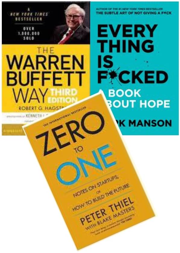     			The Warren Buffett Way + Every Thing + Zero To One