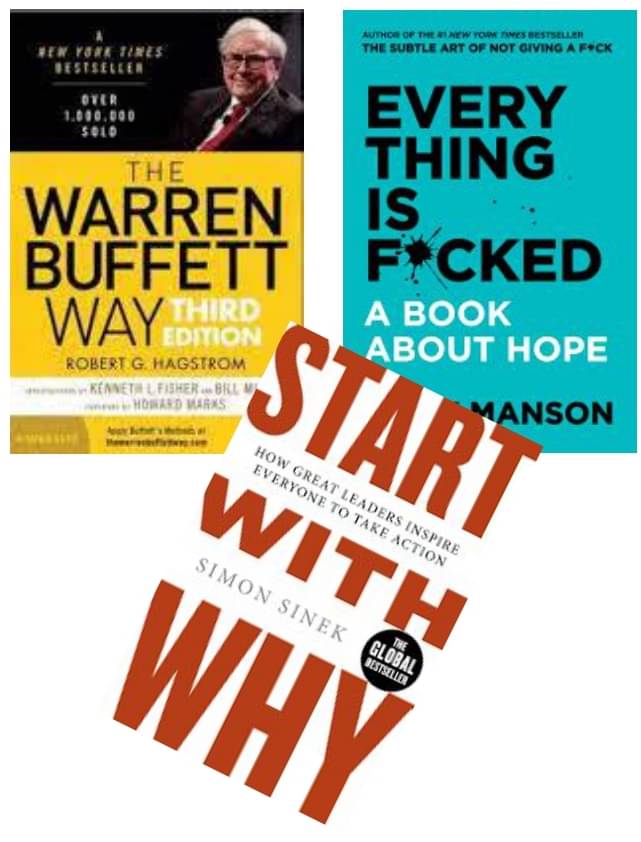    			The Warren Buffett Way + Everything + Start With Why