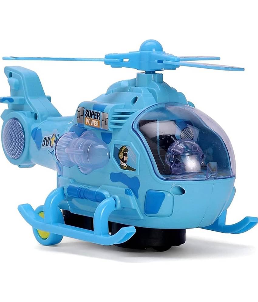 YESKART - Blue Plastic Helicopter ( Pack of 1 )
