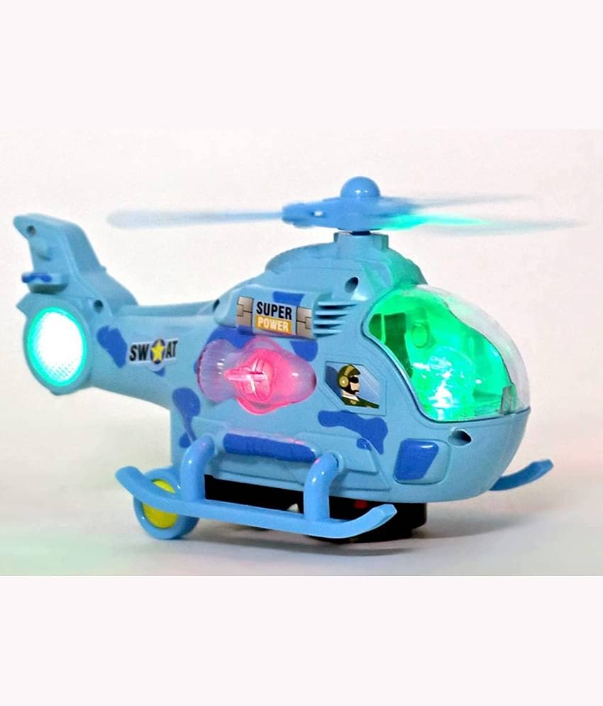 YESKART - Blue Plastic Helicopter ( Pack of 1 )