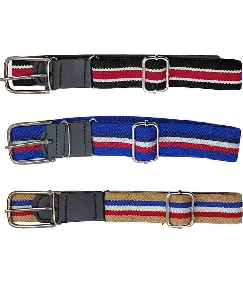 Zacharias Boy's Stretchable Striped Cotton Belt for kids (A-02_Multicolor_Pack of 3) ( 1-4 Years) - Jewellery Sets | Buy online on ZillyBuy
