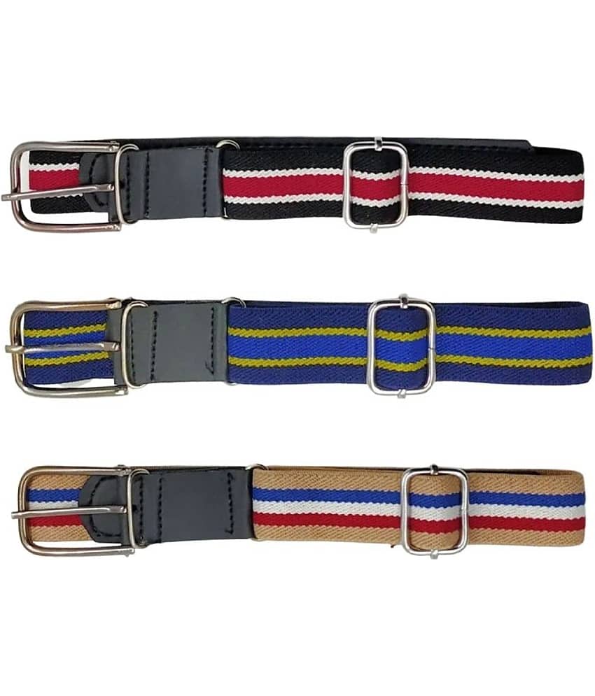 Zacharias Boy's Stretchable Striped Cotton Belt for kids (A-02_Multicolor_Pack of 3) ( 1-4 Years) - Jewellery Sets | Buy online on ZillyBuy
