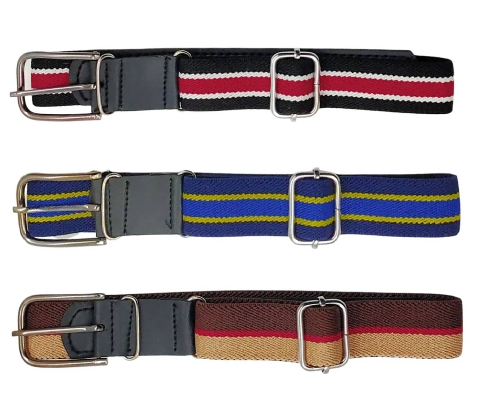 Zacharias Boy's Stretchable Striped Cotton Belt for kids (A-04_Multicolor_Pack of 3) ( 1-4 Years) - Jewellery Sets | Buy online on ZillyBuy