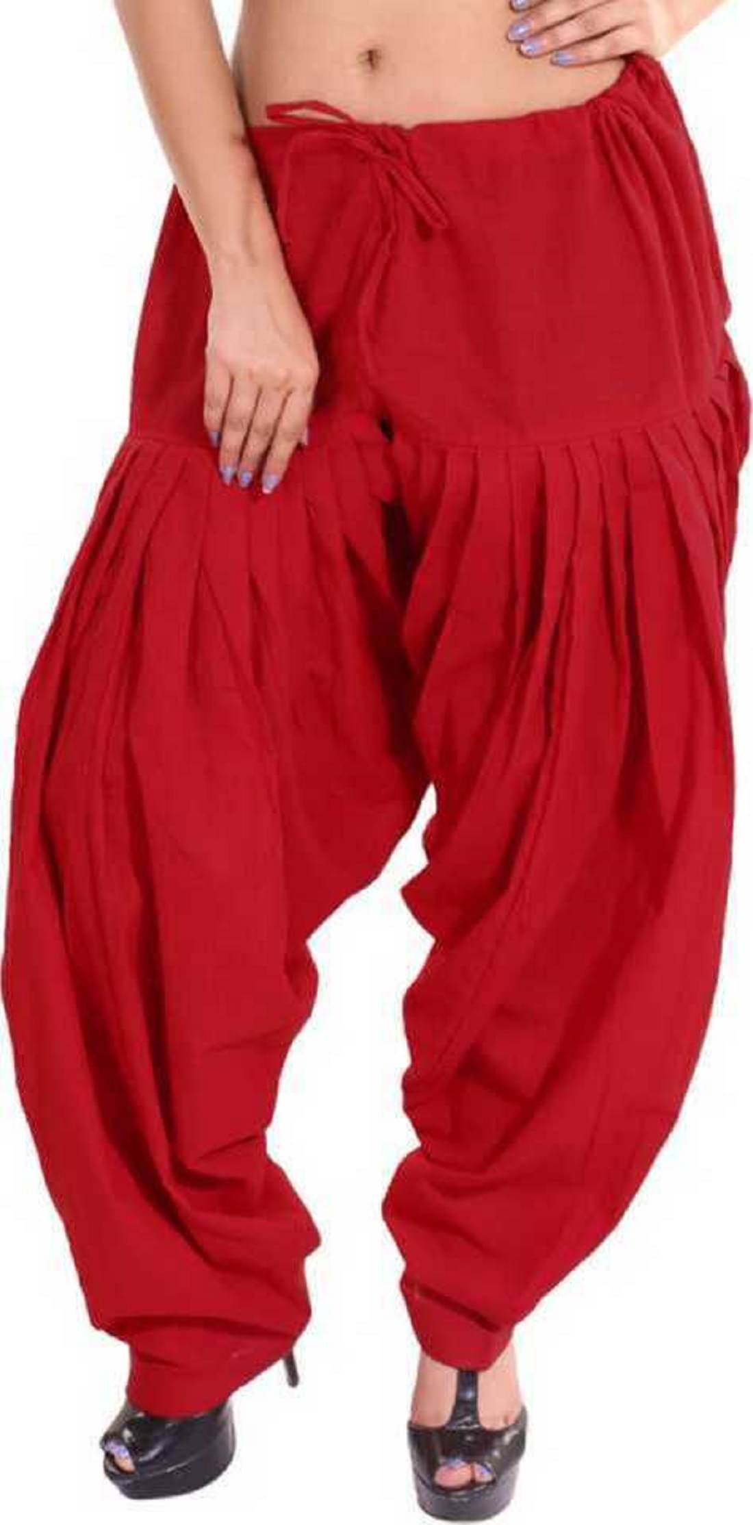     			shrihub - Cotton Red Women's Semi Patiala Salwar ( Pack of 1 )