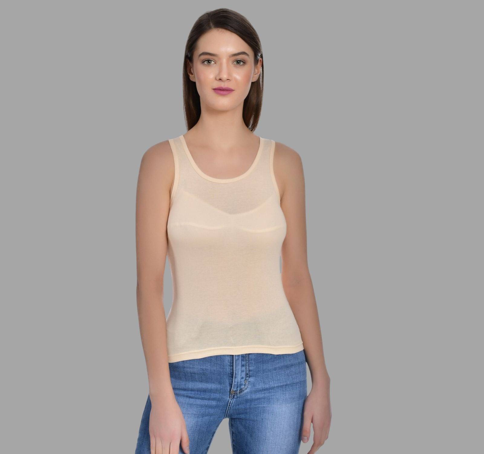 AIMLY Cotton Camisoles - Beige Single AIMLY Cotton Camisoles - Beige Single