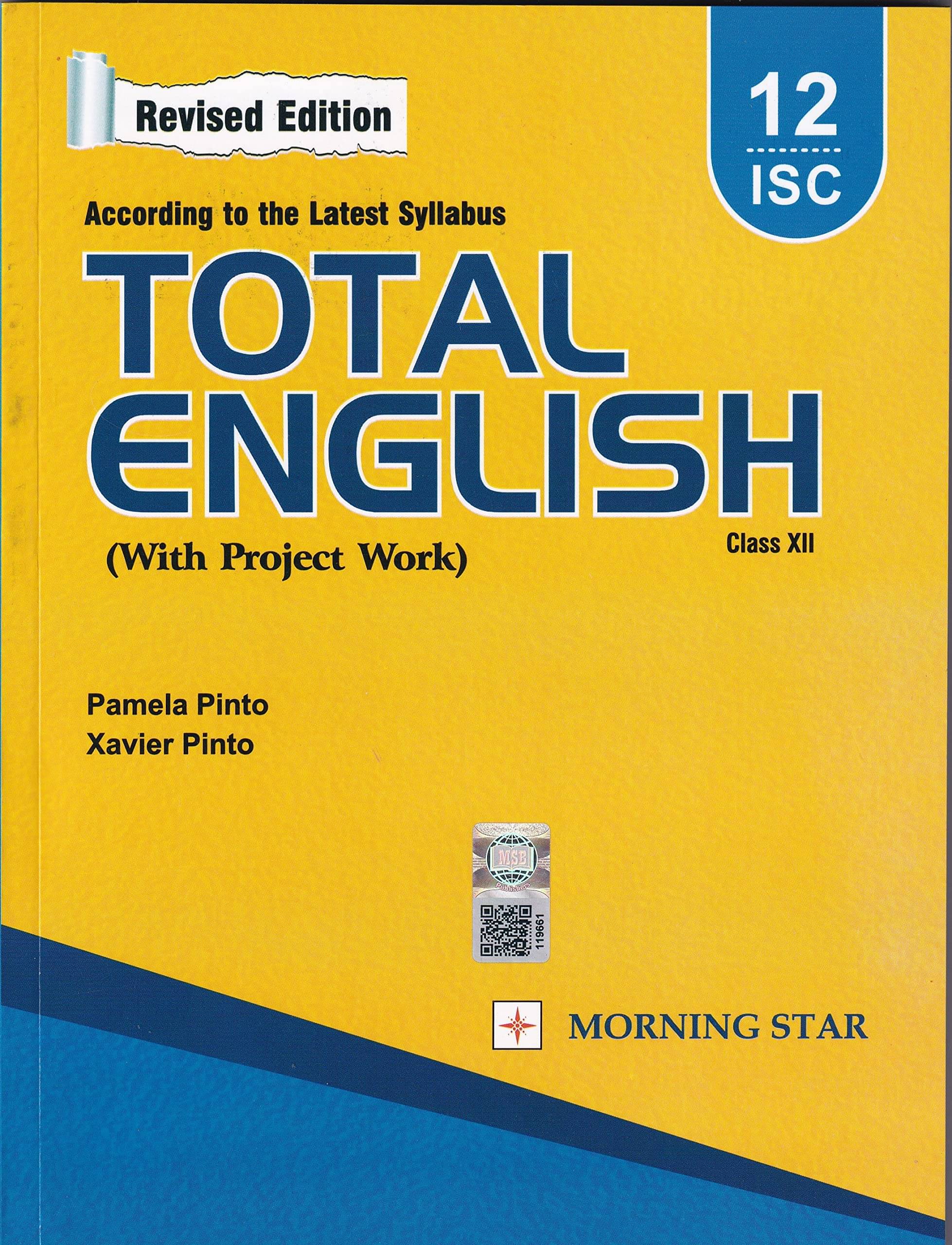     			ISC Total English for Class 12 - Examination 2023-2024 (Latest Syllabus)