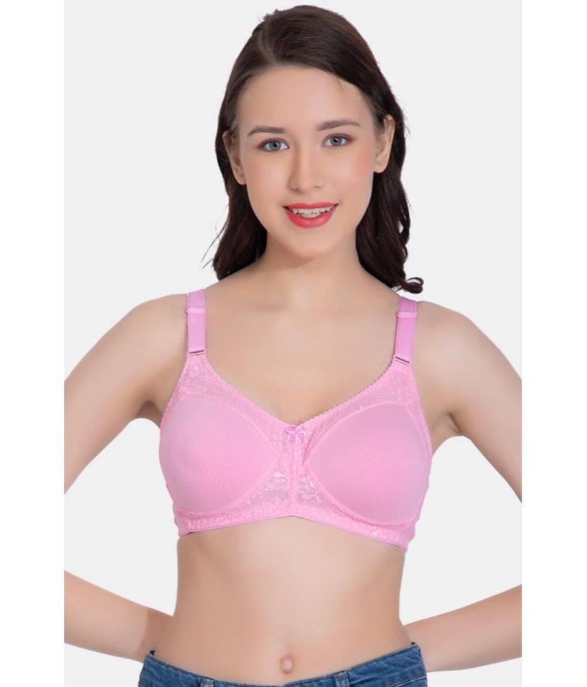 LACYLUXE Net Lightly Padded Women's Everyday Bra ( Pink ) LACYLUXE Net Lightly Padded Women's Everyday Bra ( Pink )