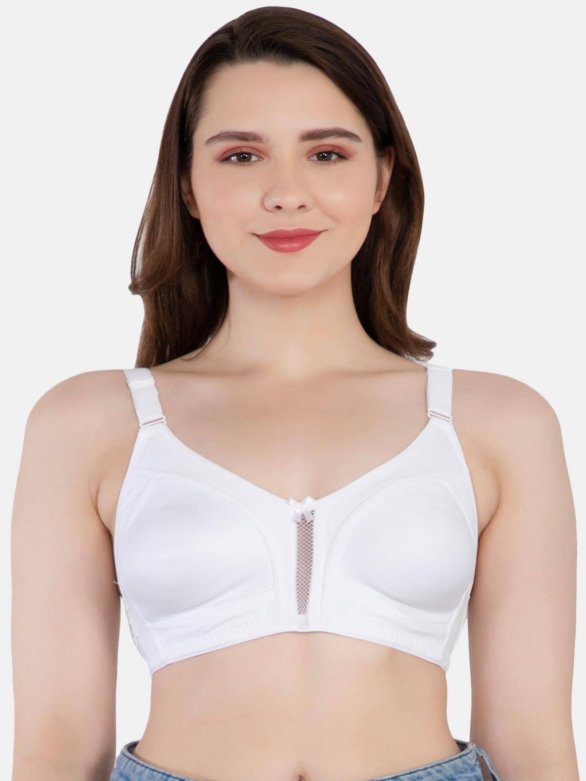 LACYLUXE Lycra Non Padded Women's Everyday Bra ( White ) LACYLUXE Lycra Non Padded Women's Everyday Bra ( White )