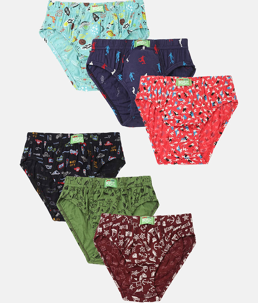Lux Cozi Pack of 6 Boys Cotton Briefs ( Multicolor ) - Nightwear & Loungewear | Buy online on ZillyBuy