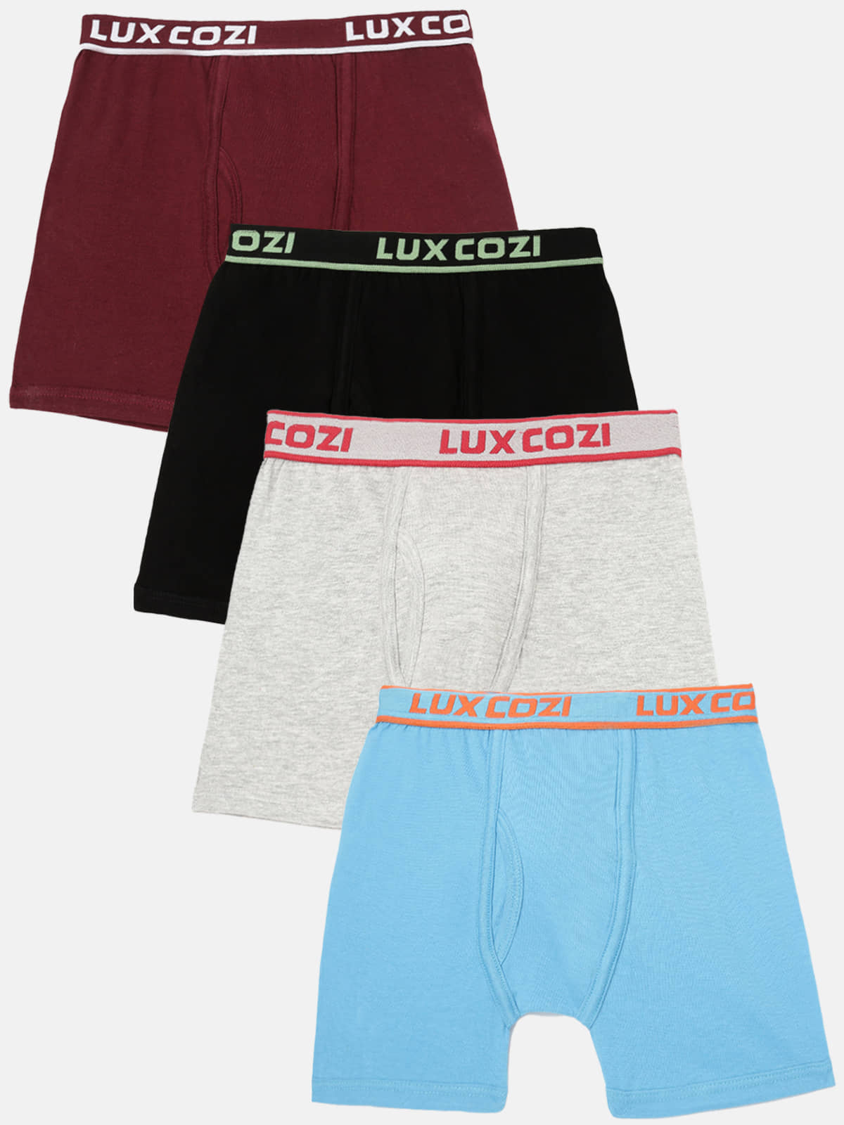 Lux Cozi Pack of 4 Boys Cotton Trunks ( Multicolor ) - Nightwear & Loungewear | Buy online on ZillyBuy