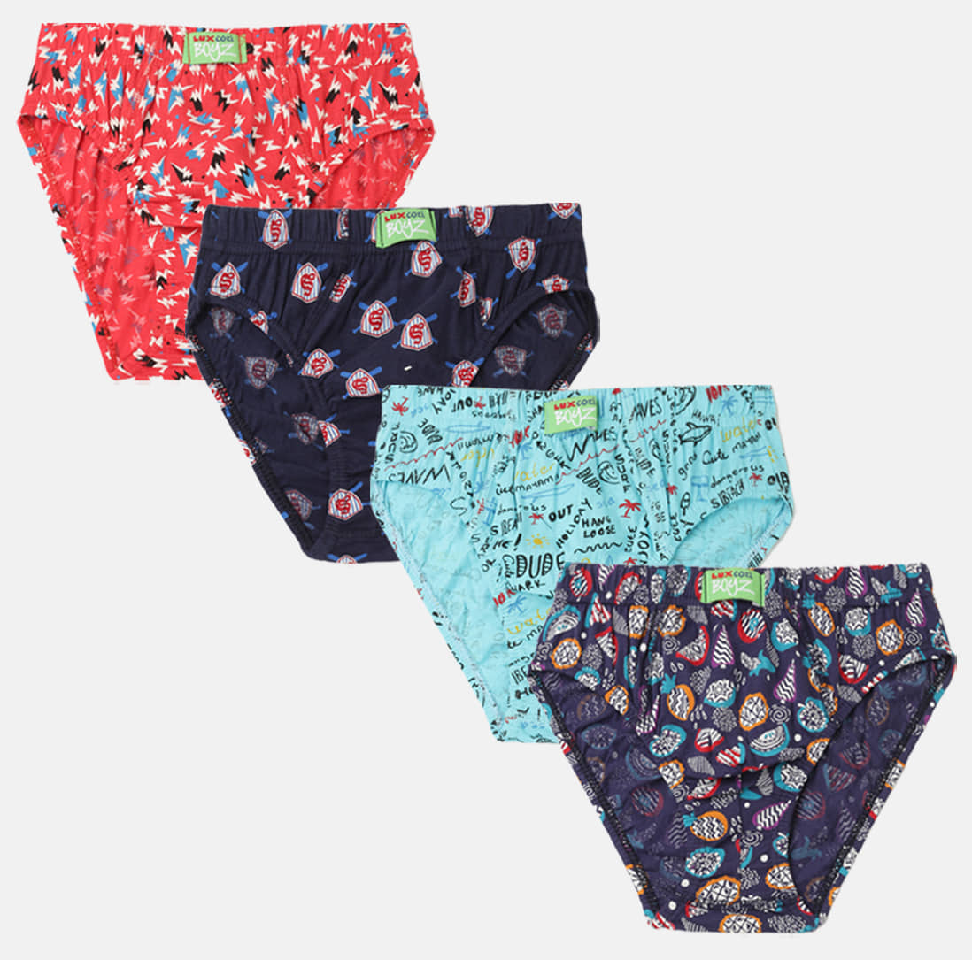 Lux Cozi Pack of 4 Boys Cotton Briefs ( Multicolor ) - Nightwear & Loungewear | Buy online on ZillyBuy