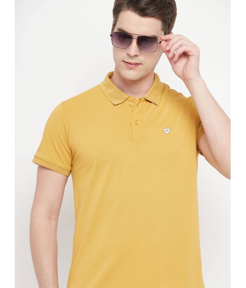 OGEN Pack of 1 Cotton Blend Regular Fit Solid Half Sleeves Men's Polo T Shirt ( Yellow ) OGEN Pack of 1 Cotton Blend Regular Fit Solid Half Sleeves Men's Polo T Shirt ( Yellow )