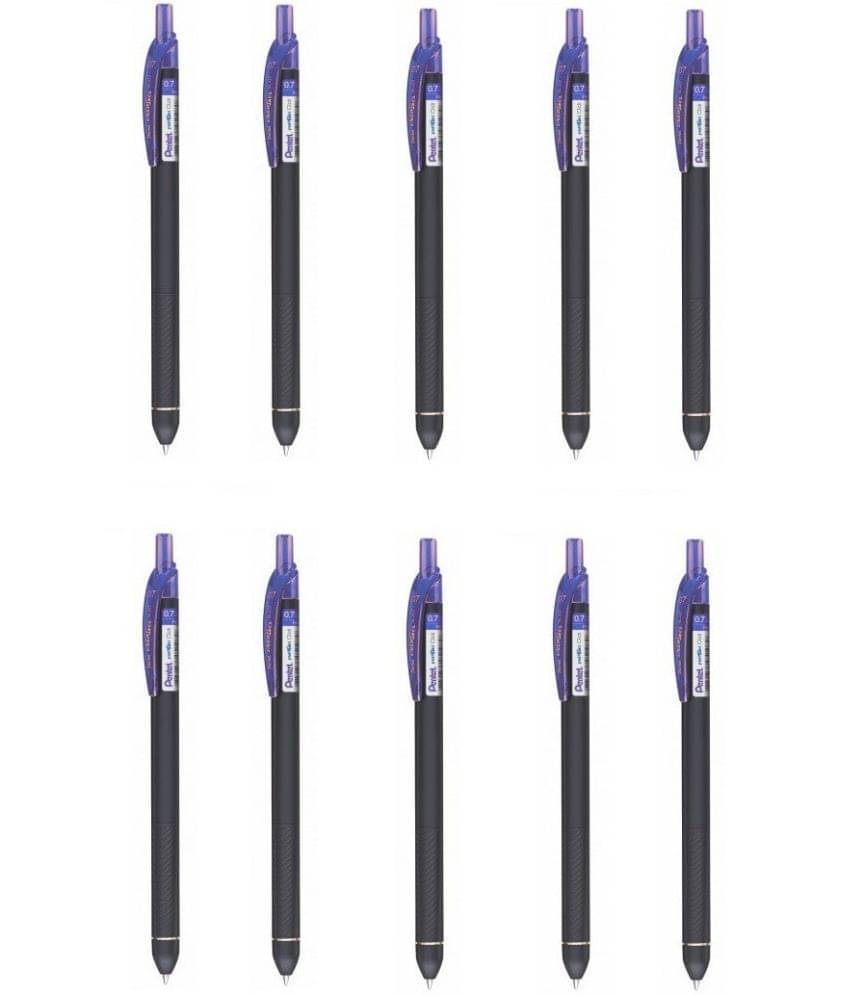 Pentel Energel Click Bl-437R Blue Ink Color Roller Gel Pen (Pack Of 10, Blue) Pentel Energel Click Bl-437R Blue Ink Color Roller Gel Pen (Pack Of 10, Blue)