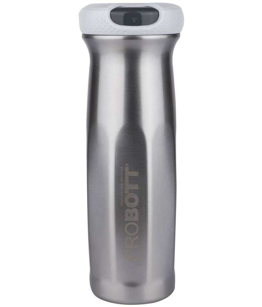 Probott Swipe 600ml Silver Stainless Steel Water Bottle 600 mL ( Set of 1 )