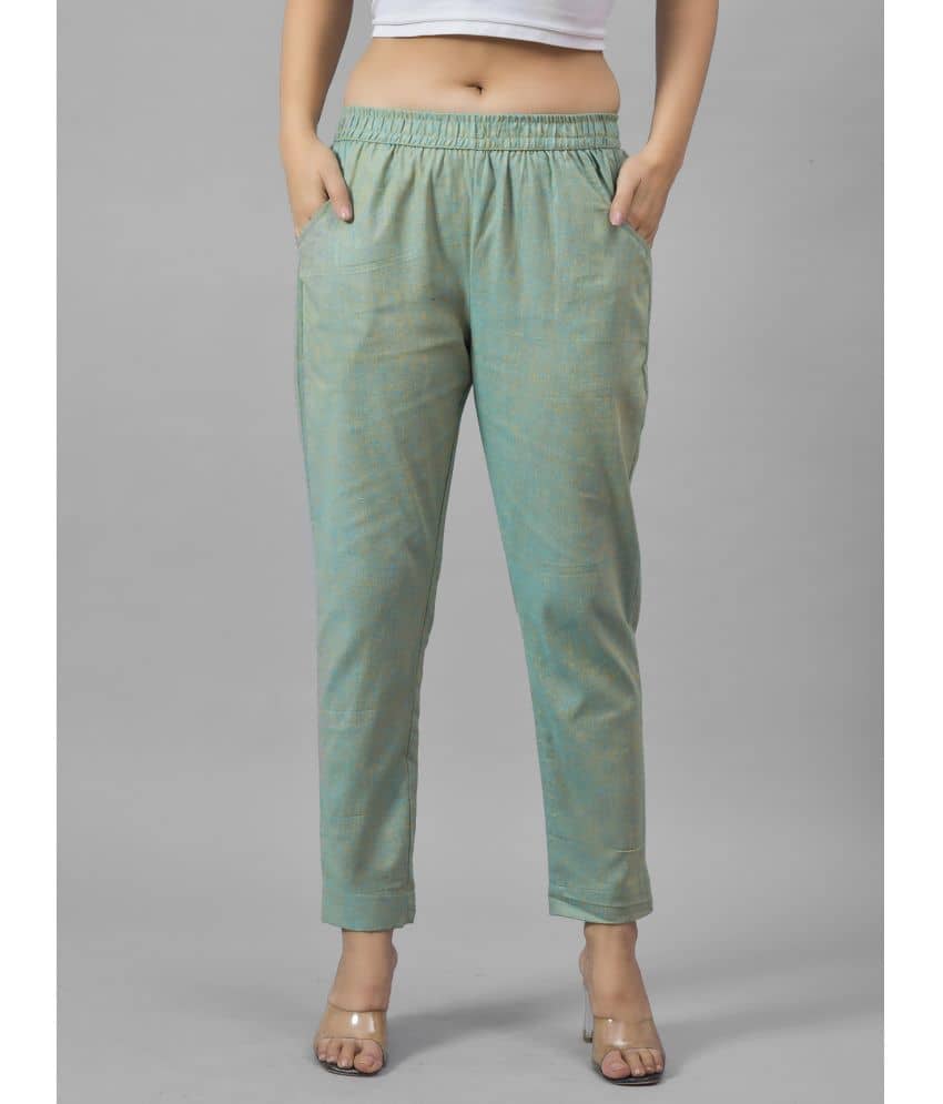 QuaClo - Mint Green Cotton Regular Women's Casual Pants ( Pack of 1 ) - Trousers | Buy online on ZillyBuy