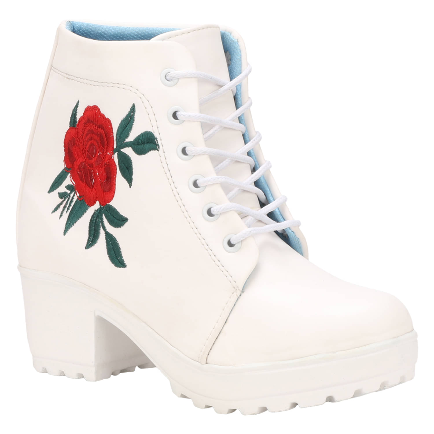     			Saheb - White Women's Ankle Length Boots