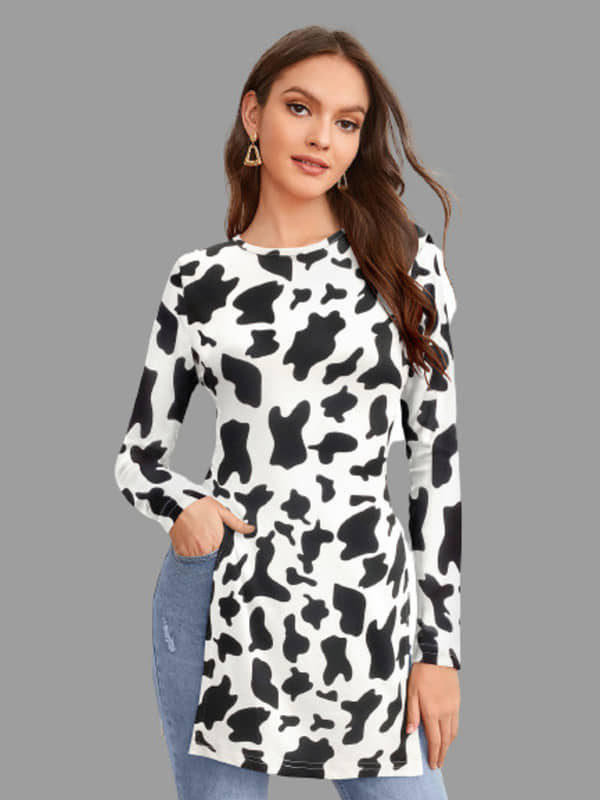 Sanjana Silk Women's Cotton Blend Tunic ( White )