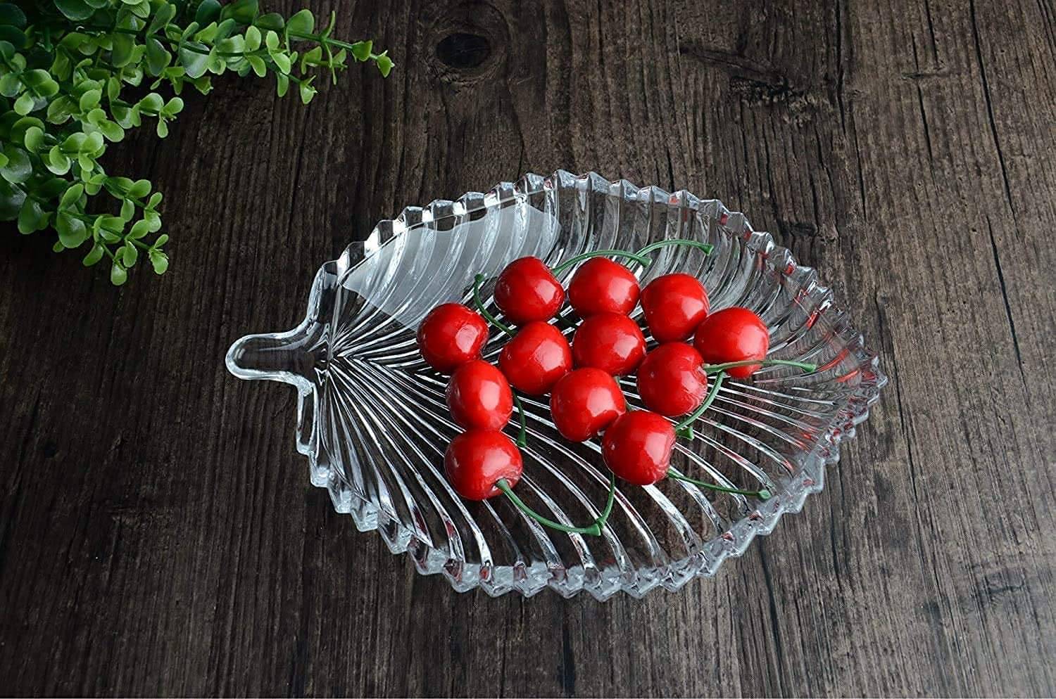     			Somil 1 Pcs Glass Transparent Dessert Plate